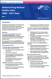 National Drug-Related Deaths Index 2008 to 2017 data