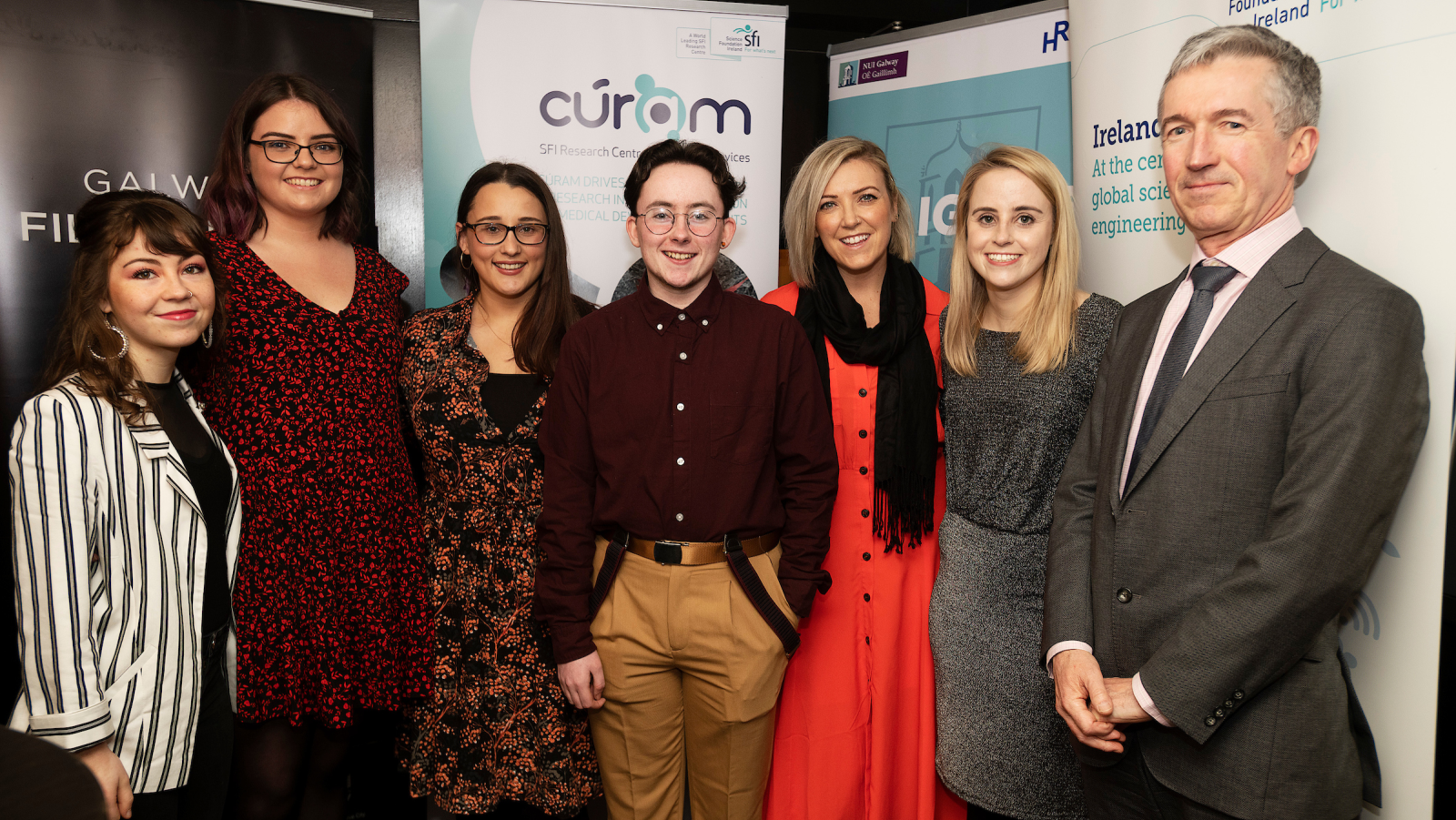 From left to right: Rosah Mangan, Hannah Dunning, Dr Blathin Casey, Cameron Keighron, Michelle Lowry, Dr Eimear Morrissey, Prof. Sean Dinneen.