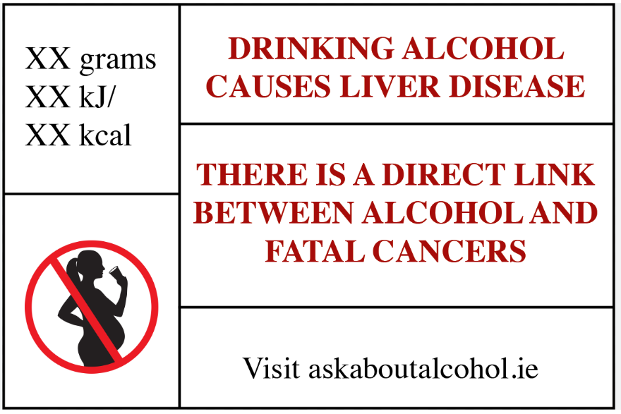 The warning label referenced in the Public Health (Alcohol) (Labelling) Regulations 2023