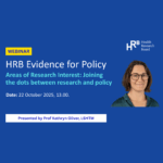 Webinar – Areas of Research Interest: Joining the dots between research and policy