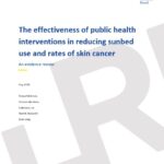 The effectiveness of public health interventions in reducing sunbed use and rates of skin cancer